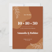 恋の花：シンプル抽象芸術離れ セーブザデート (正面)