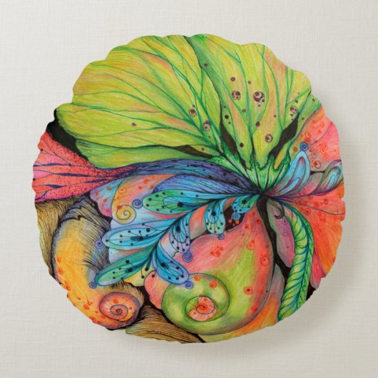 恋の花 ラウンドクッション (正面)