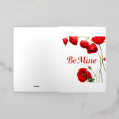 恋の花 箔グリーティングカード (外側レイダウン)