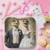 恋の芽吹きクロコディ結婚リアンの仕業 ペーパープレート (パーティー)