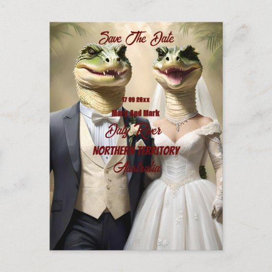 恋の芽吹きクロコディ結婚リアンの仕業 ポストカード (正面)