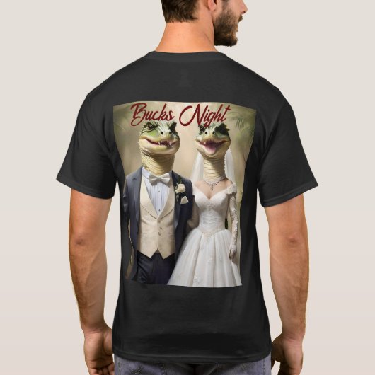 恋の芽吹きクロコディ結婚リアンの仕業 Tシャツ (裏面)