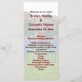 恋の草地 – 秋の木結婚の プログラム