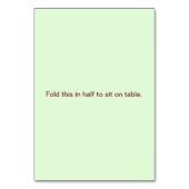 恋の草秋結婚の折り畳みテーブルカード テーブルナンバー (裏面)