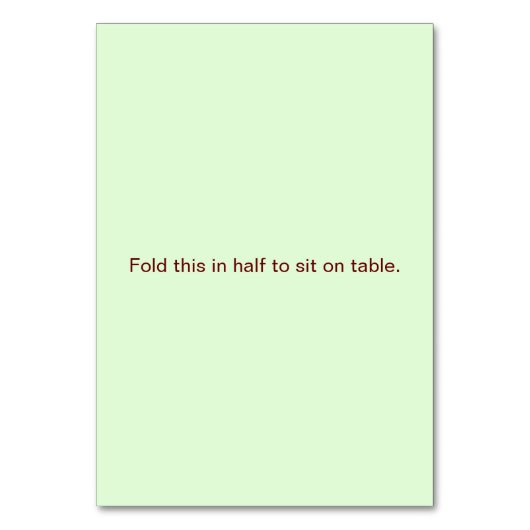 恋の草秋結婚の折り畳みテーブルカード テーブルナンバー (裏面)