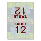 恋の草秋結婚の折り畳みテーブルカード テーブルナンバー (正面)