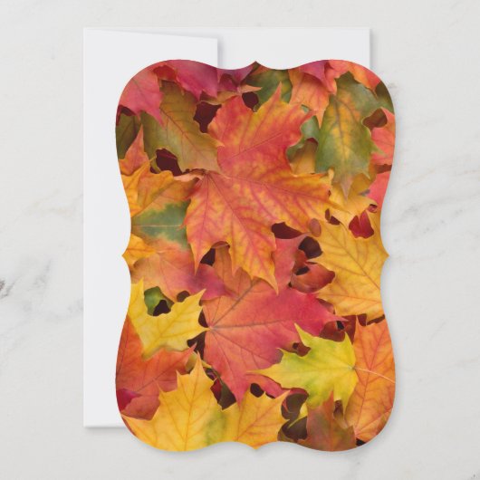 恋の葉の矢のロマンチックな結婚秋 招待状 (裏面)