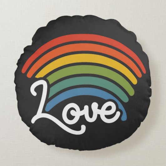 恋の虹 ラウンドクッション (正面)