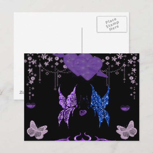 恋の蝶 ポストカード (正面/裏面)