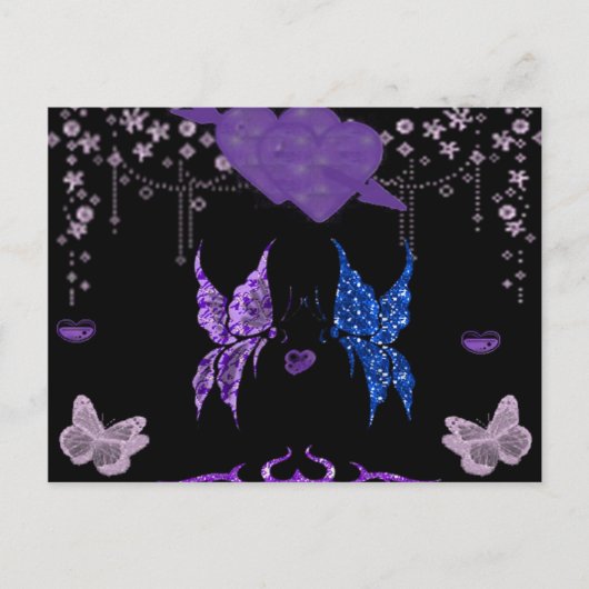恋の蝶 ポストカード (正面)