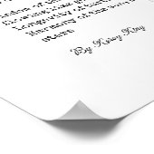 恋の詩のウォールアートの白黒の女性 ポスター (角)