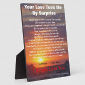 恋の詩の岬イーゼルを通過する日没の船 フォトプラーク (側面)