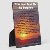 恋の詩の岬イーゼルを通過する日没の船 フォトプラーク (側面)