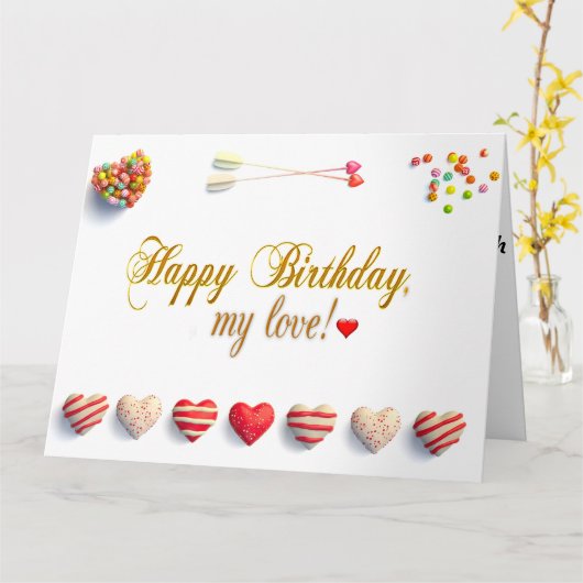 『恋の誕生日』 カード (黄色い花)