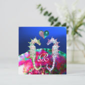 恋の遊馬ビーチ結婚式モノグラム 招待状 (スタンド正面)