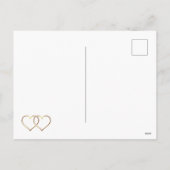 恋の金ゴールドハート愛パープル休日はがき シーズンポストカード (裏面)