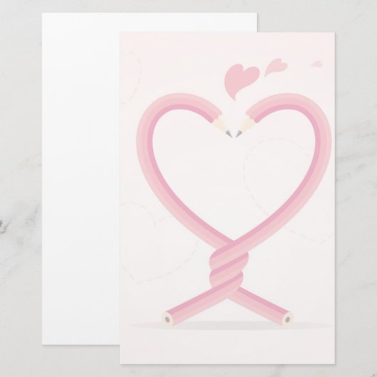 恋の鉛筆 便箋 (正面/裏面)