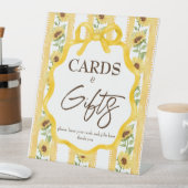 恋の開花ひまわりブライダルシャワーギフトテーブル 台座サイン (インサイチュ)