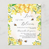 恋の開花イエロー花模様予算ブライダルシャワー (正面)