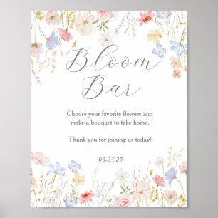 恋の開花バー標識 ポスター