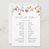 恋の開花ワイルドフラワー彼女はむしろカード 招待状 (正面)