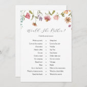 恋の開花ワイルドフラワー彼女はむしろカード 招待状 (正面/裏面)