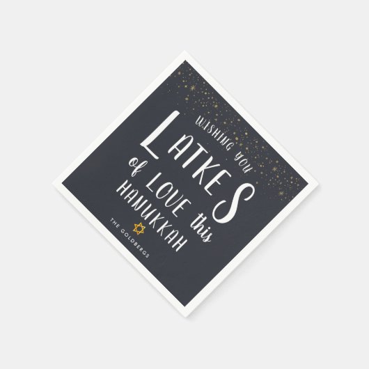 恋の隠れ家 |ハヌカーパーティー スタンダードカクテルナプキン (角)