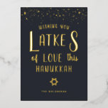 恋の隠れ家 | Hanukkahグリーティングカード 箔シーズンカード<br><div class="desc">ハヌカー…光のフェスティバルはここにある。（ユダヤ教）メノラーに光を当て遊て、ラケットとサフガニヨットに夢と饗宴を与える。祝友達や家族とのハヌカーの精神。デザインの右側カスタムにある[このデザインテンプレートを編集する]ボックスまたは青い[文字を編集すクリックる]ボタンを使用してカスタマイズは、デザインの配置、フォントと色の変更、および追加の情報や画像の追加を行って、このにの語句を追加する。調整もし品(サンキューカード等)が必要な場合は連絡ご注文をカスタムお願い。****注文カスタムの場合は、カートにこの商品を置かないこと。その代わりクリックに、「売り手」のボ連絡タンで私にあなたの要求をメールする。商品が利用可能になると、商品へのリンクがメールでお客様に送信される。そのリンクを使用して注文を行うことができる。48時間まで許可して。</div>