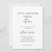 恋の雨を降らせよう |カップルのシャワーブライダル 招待状 (正面)