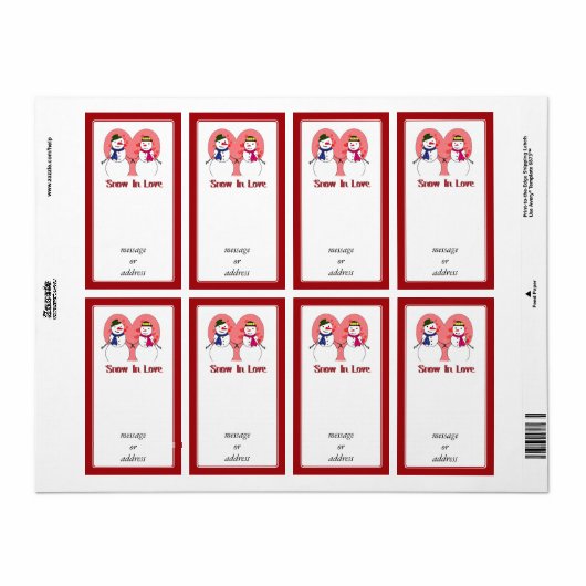 恋の雪 ラベル (フルシート)