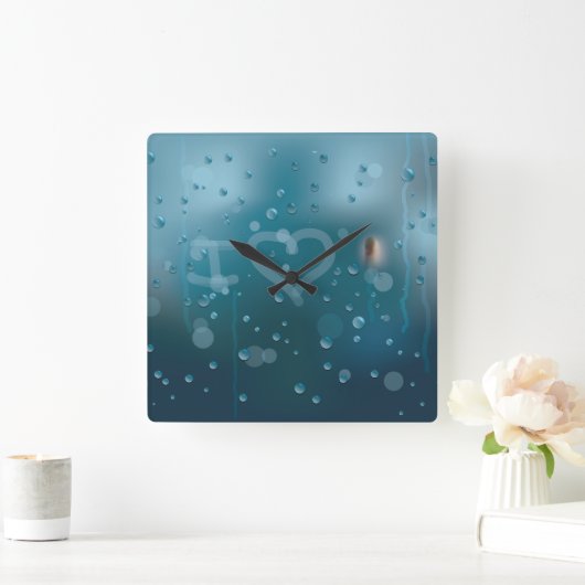 恋の霧 スクエア壁時計 (ホーム)