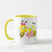 恋の鬼に蜂の夫婦 マグカップ (左)