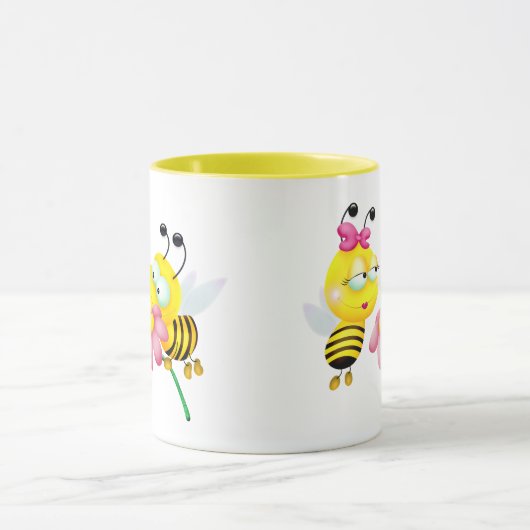 恋の鬼に蜂の夫婦 マグカップ (中央)