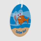 恋の魚と餌オーナメント オーナメント (正面)