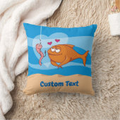 恋の魚と餌装飾用クッション クッション (ブランケット)