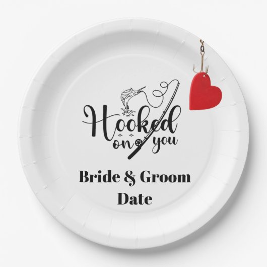 恋の魚釣りにつ結婚いて   ペーパープレート (正面)