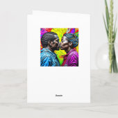 恋の黒キスをする人夫婦 カード (裏面)