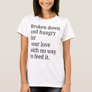 恋のTシャツに心を砕かれる Tシャツ