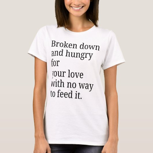 恋のTシャツに心を砕かれる Tシャツ (正面)