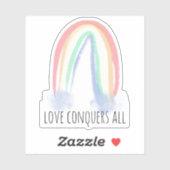 恋はすべての虹の水色を征服す絵を描るシンプル。 シール (シート)