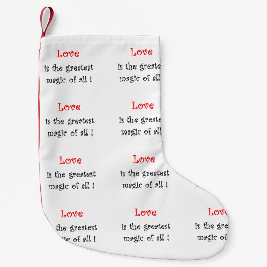 恋はもっとも偉大魔法のストッキング スモールクリスマスストッキング (正面)