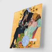 恋はゆっくり死ぬ スクエア壁時計 (傾斜)