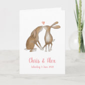 恋はウサギの結婚カード カード (正面)