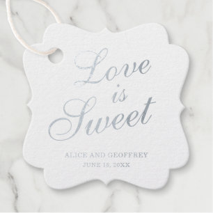 恋はエレガント甘銀結婚箔 フェイバータグ