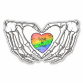 恋はスケルトン手 シール (正面)