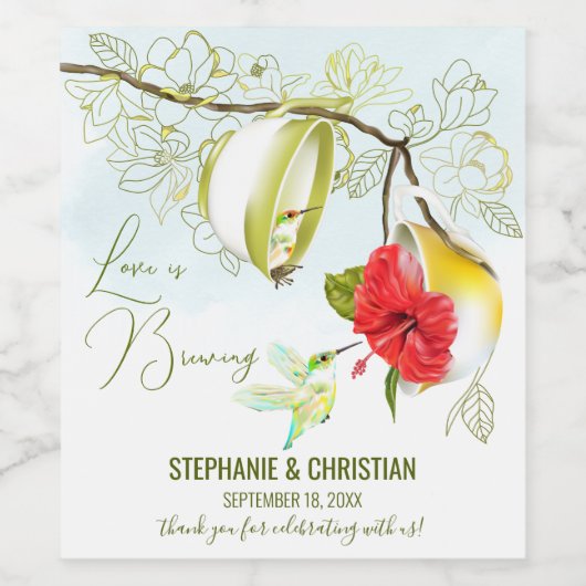 恋はハチドリを生み出している ワインラベル (シングルラベル)