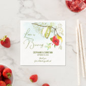 恋はハミングバードティーカップを醸造している スタンダードカクテルナプキン (インサイチュ)