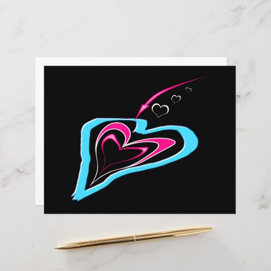 恋はハート葉書の道 (正面/裏面インサイチュ)