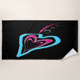 恋はハート ビーチタオル