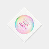 恋はバブルのナプキンパーソナライズされただ スタンダードカクテルナプキン (角)